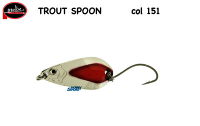 MOLIX TROUT SPOON 5,0 GR COL. 151 SILVER RED STRIPE SPINNING LAGO AREA TROUT