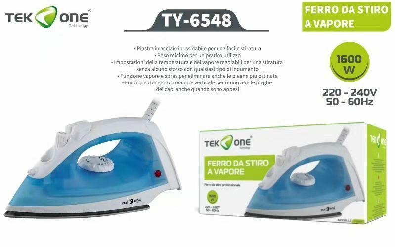 Ferro Da Stiro A Vapore TeKone Ty-6548 1600W hsb