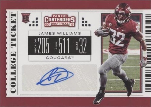 2019 Panini Contenders Draft Picks James Williams #303