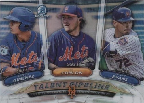 2018 Bowman - Andres Gimenez P.J. Conlon Phillip Evans #TP-NYM