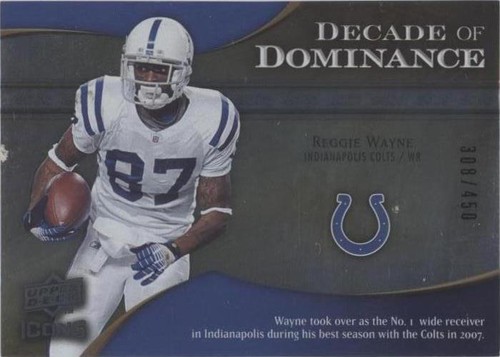 2009 Upper Deck Icons Reggie Wayne #DD-RW