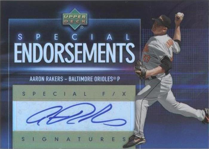 2006 Upper Deck Special F/X - Special Endorsements Aaron Rakers #SE-AA ...