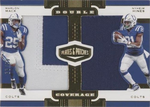 2019 Panini Plates & Patches Marlon Mack Nyheim Hines #DC-14