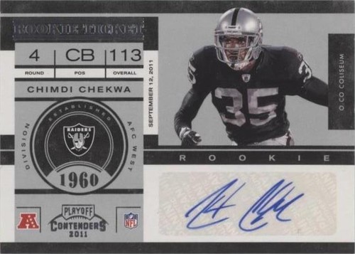 2011 Playoff Contenders Chimdi Chekwa #191