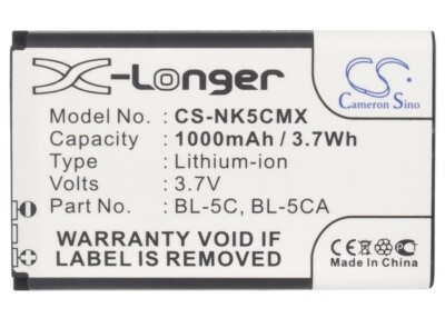 Cameron Sino 3.7V 1000mAh Li-ion Replacement Battery For REFLECTA BarCode
