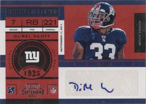 2011 Playoff Contenders Da'Rel Scott #124