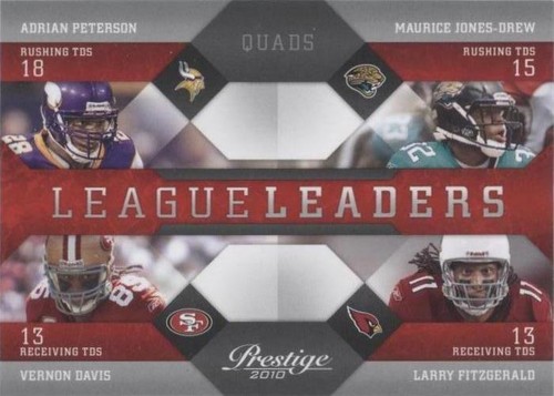 2010 Playoff Prestige Adrian Peterson Larry Fitzgerald Maurice Jones-Drew #23