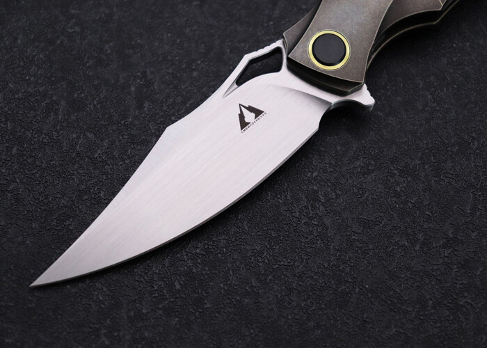 CMB Made Knives Pocket Folding Knife 3.75" M390 Steel Blade Titanium Handle 02C