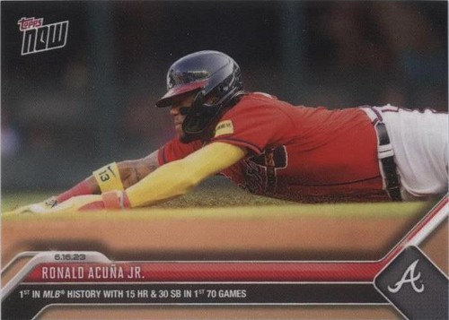 topps now アクーニャJr. Acuna Jr OS-17 MVP 17 2023 Topps Now #OS-17 Ronald Acuña Jr. MVP Base Card (Qty
