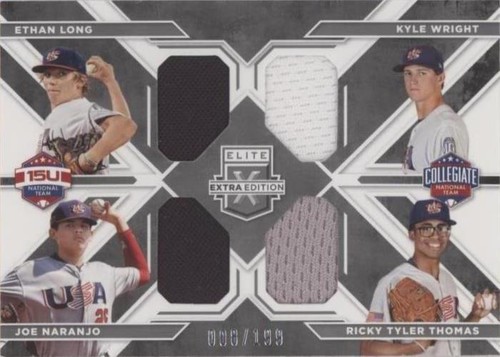 2016 Panini Elite Extra Edition - Ethan Long Joe Naranjo Kyle Wright #17