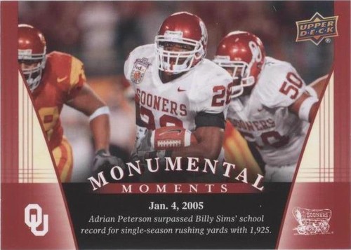 2011 Upper Deck University of Oklahoma Adrian Peterson #94