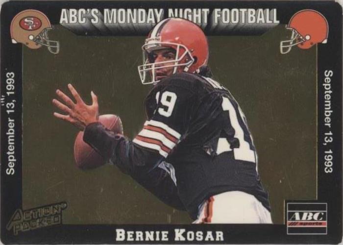 1993 Action Packed Monday Night Football Bernie Kosar #7