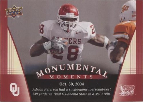 2011 Upper Deck University of Oklahoma Adrian Peterson #93