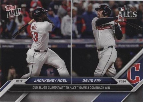 2024 Topps Now Jhonkensy Noel & David Fry #848 ALCS game 3