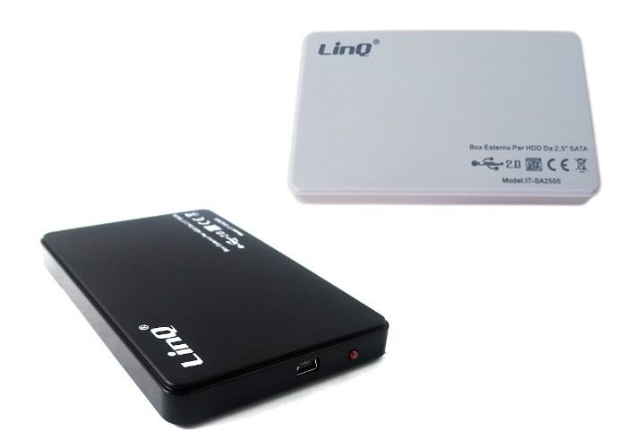 Box Sata Slim Case Esterno Usb Hard Disk 2.5 2 Tb Hd Portatile Linq It-Sa2505