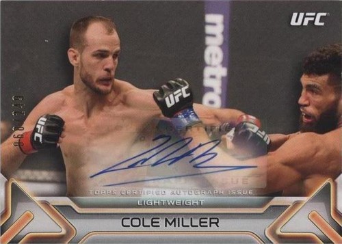 2016 Topps UFC Knockout - Cole Miller #KA-CMI