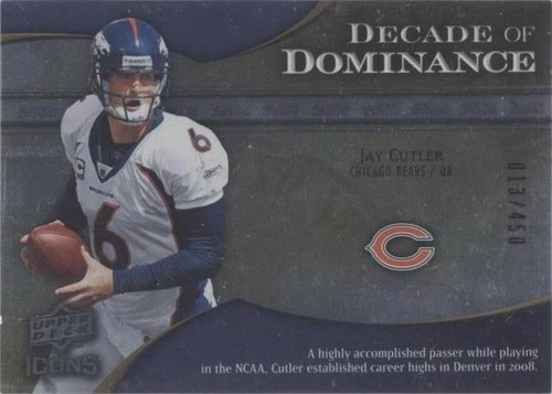 2009 Upper Deck Icons Jay Cutler #DD-CU
