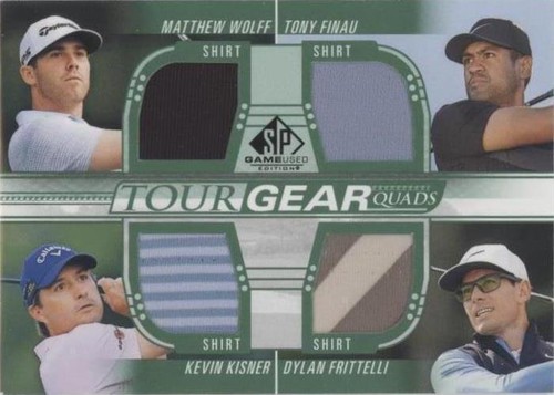 2021 SP Game Used - Dylan Frittelli Kevin Kisner Matthew Wolff #TG4-FKFW