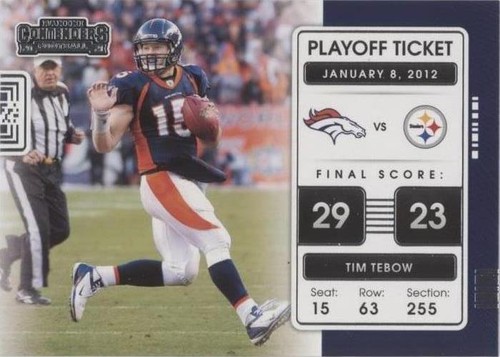 2021 Panini Contenders Tim Tebow #PLT-TTE