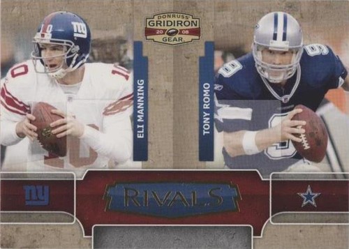 2008 Donruss Gridiron Gear Eli Manning Tony Romo #R-3
