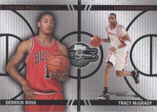 2008-09 Topps Co-Signers - Derrick Rose/Tracy McGrady #CF-1-41