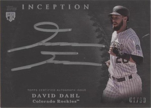 2017 Topps Inception - David Dahl #SS-DD