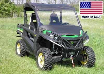 Half Cab Enclosure for John Deere RSX/HUX/HPX - VINYL Windshield, Roof, & Rear