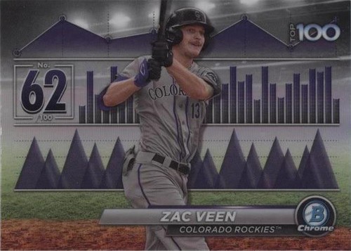 その他 bowman2021 ZAC VEEN atomicrefractor auto 2021 BOWMAN CHROME ZAC VEEN 40-man Futures ATOMIC #33/150