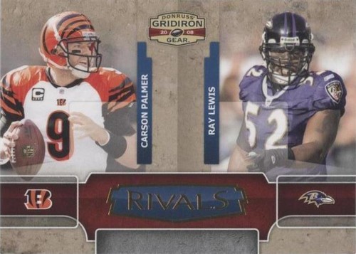 2008 Donruss Gridiron Gear Carson Palmer Ray Lewis #R-5