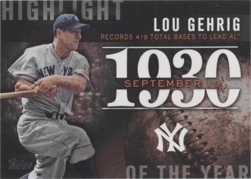 2015 Topps Update Series - Lou Gehrig #H-62