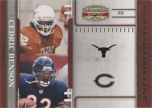 2007 Donruss Gridiron Gear Cedric Benson #PT-3