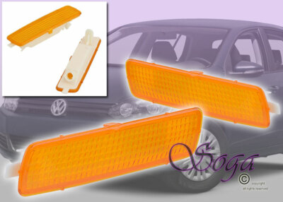 FOR VW MK6 GOLF JETTA SPORTWAGEN AMBER LENS FRONT BUMPER SIDE MARKER PAIR US NEW