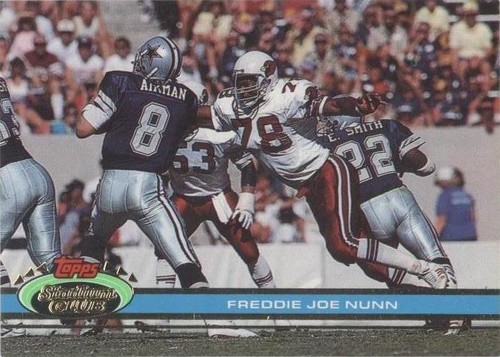 1991 Topps Stadium Club Freddie Joe Nunn Troy Aikman #299