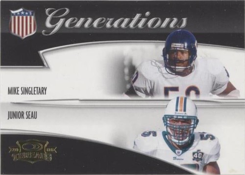 2006 Donruss Threads Junior Seau Mike Singletary #G-17