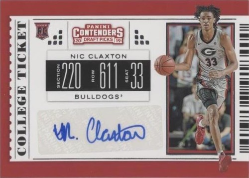 2019 Contenders Nicolas Claxton #148 finals ticket Auto /49