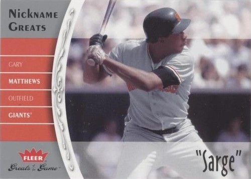 2006 Fleer Greats of the Game - Gary Matthews #NG-MA