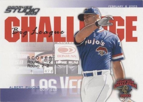 2003 DONRUSS STUDIO ALBERT PUJOLS RED WHITE BLUE JERSEY RARE 