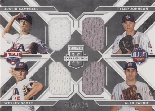 2016 Panini Elite Extra Edition - Alex Faedo Justin Campbell Tyler Johnson #6