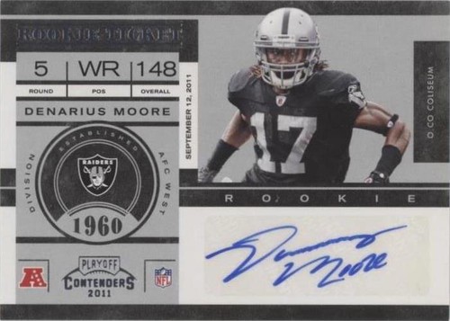 2011 Playoff Contenders Denarius Moore #129