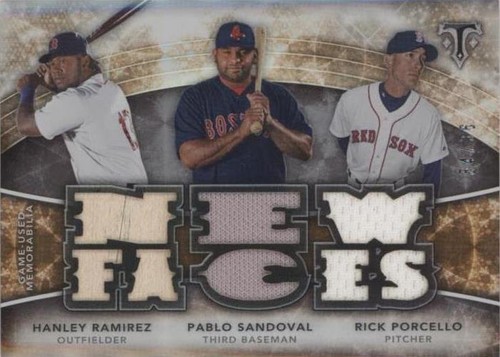 2015 Topps Triple Threads - Hanley Ramirez Pablo Sandoval Rick Porcello #TTRC-RSP