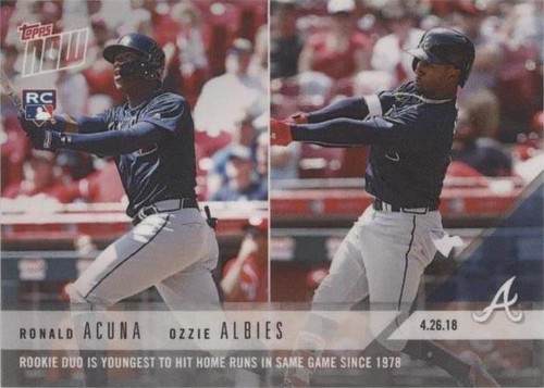 2018 Topps Now - Ozzie Albies Ronald Acuña Jr. #130