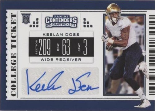 2019 Panini Contenders Draft Picks Keelan Doss #154