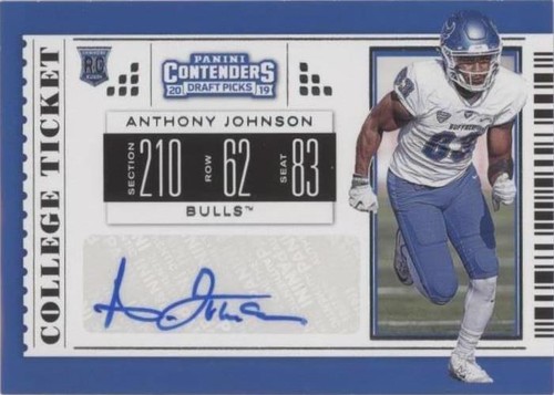 2019 Panini Contenders Draft Picks Anthony Johnson #126