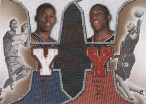 2007-08 SP Rookie Threads - Nick Young/Thaddeus Young #DRT-YY