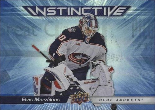 UPPER DECK NHLカード ENGRAINED ELVIS MERZLIKINS BLUE JACKETS 214/249 #RSS-EM 送料無料 中古 IT1 2022-23 Upper Deck Elvis Merzlikins #53 Columbus Blue