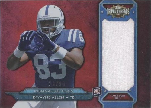 2012 Topps Triple Threads Dwayne Allen #TTRJR-59