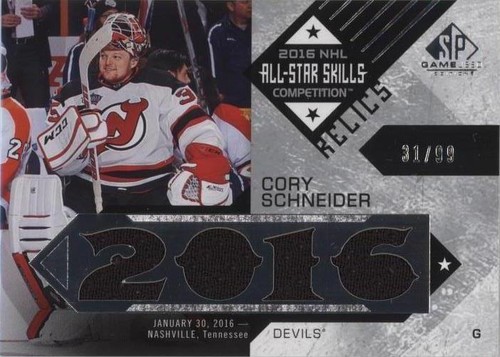 2016-17 SP Game Used - Cory Schneider #ASB-CS
