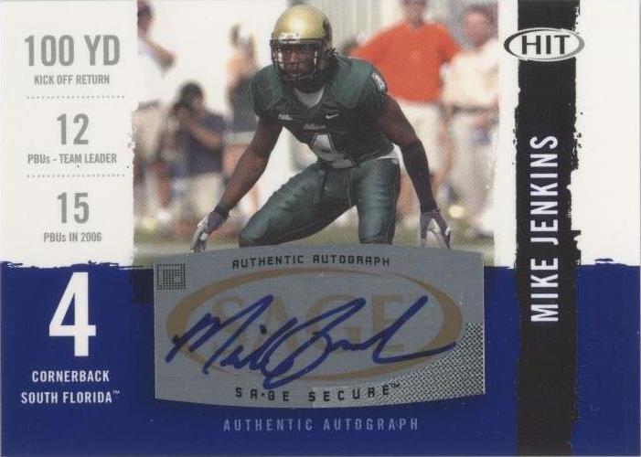 2008 SAGE Hit Mike Jenkins #A96