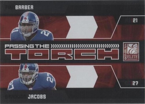 2009 Donruss Elite Brandon Jacobs Tiki Barber #14
