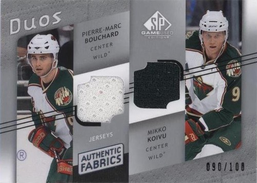 2008-09 SP Game Used Edition - Mikko Koivu Pierre-Marc Bouchard #AF2-RB